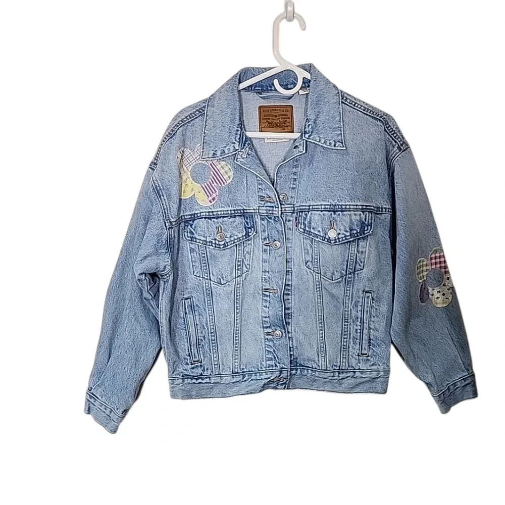 Levis 90s Patchwork Truckers Jacket. Size small - Picture 4 of 12
